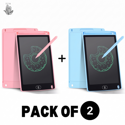 LCD Writing Tablet for Kids – Pack of 2 Reusable Drawing & Writing Pads with Stylus